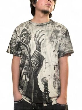 Xtreme Couture Men’s Apothecary‎ Skulls All-Over Print T-Shirt